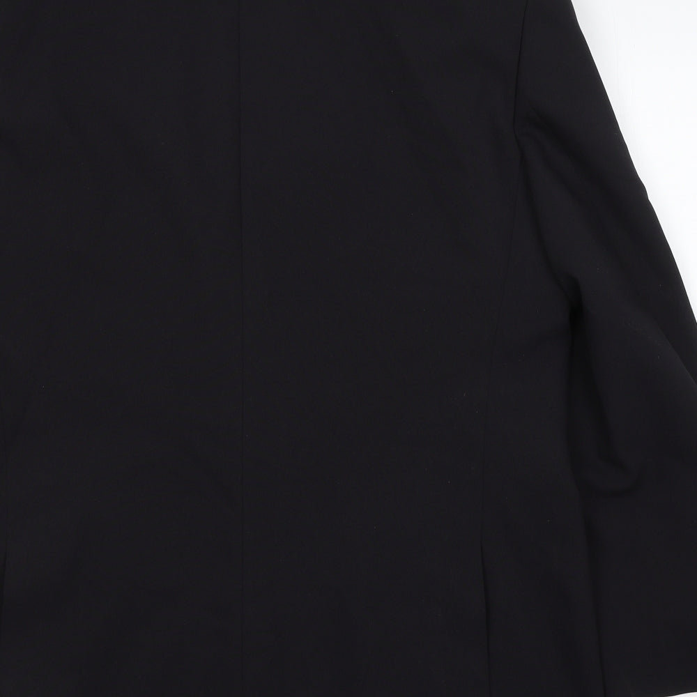 Greenwoods Classic Mens Black  Polyacrylate Fibre Jacket Suit Jacket Size L