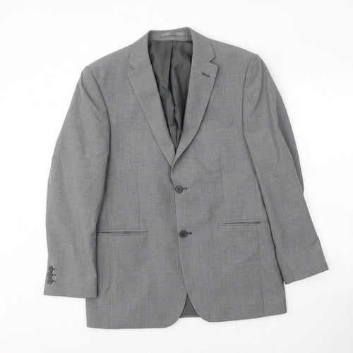 SCOTT&TAYLOR Mens Grey  Polyester Jacket Suit Jacket Size M