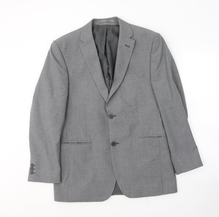 SCOTT&TAYLOR Mens Grey  Polyester Jacket Suit Jacket Size M