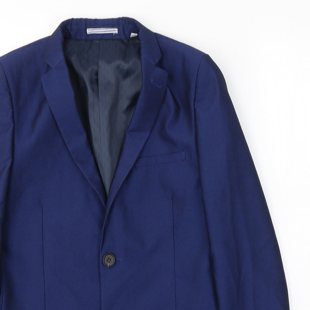 Marks and Spencer Boys Blue   Jacket Blazer Size 12-13 Years  Button - Suit jacket