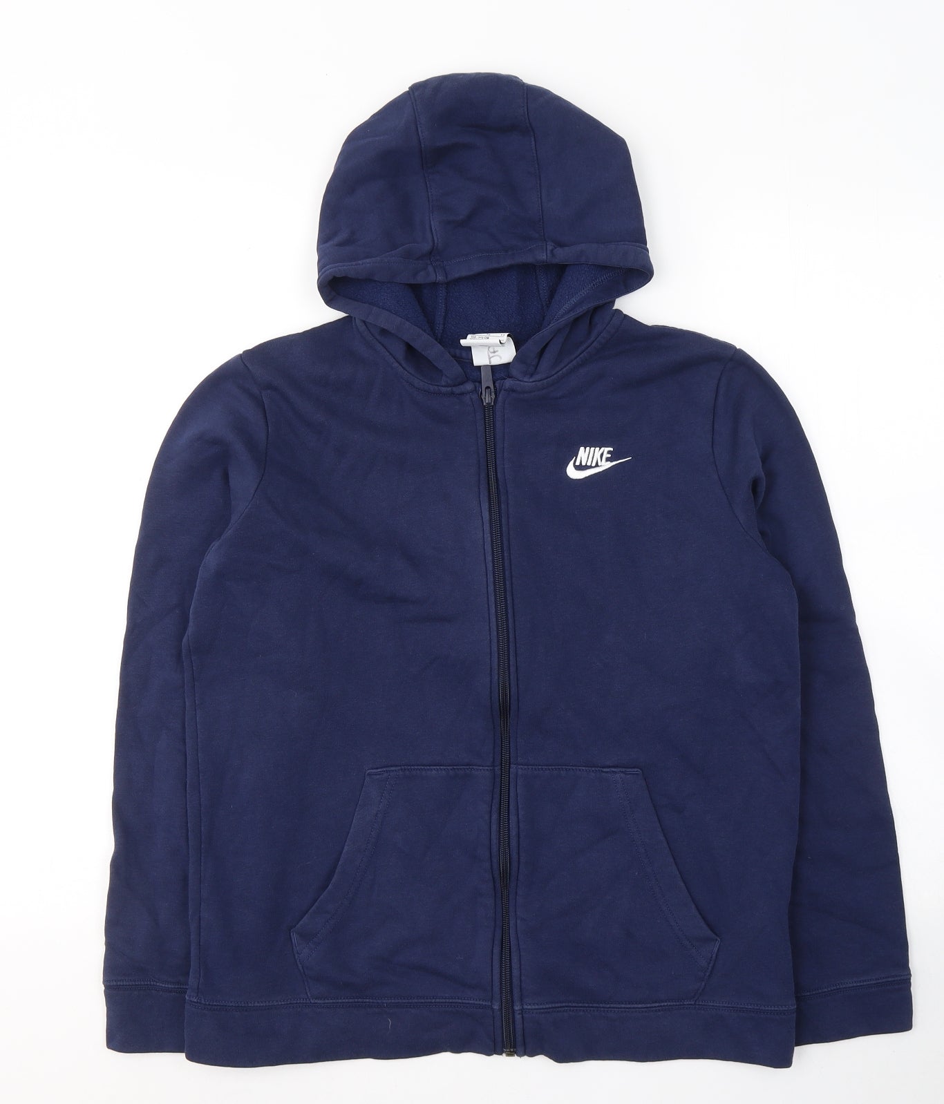 Nike Boys Blue  Cotton Full Zip Hoodie Size XL  Zip