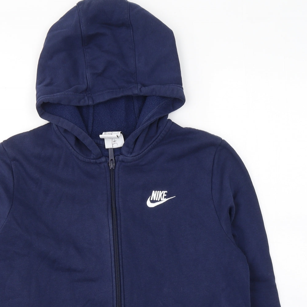 Nike Boys Blue  Cotton Full Zip Hoodie Size XL  Zip