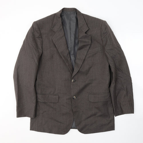 Ming Fashion&Silk Customs Mens Brown  Wool Jacket Suit Jacket Size L