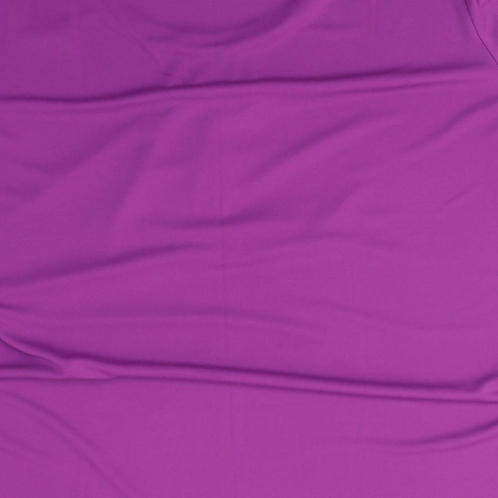 Preworn Womens Purple  Polyester Basic T-Shirt Size 24 Round Neck