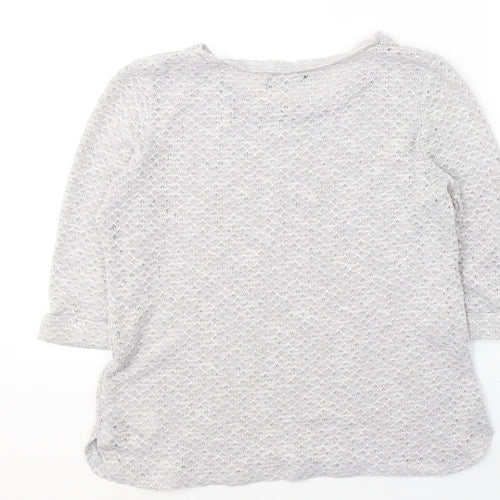 New Look Womens Grey Round Neck  Polyester Pullover Jumper Size 14