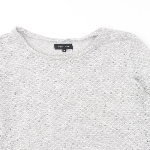 New Look Womens Grey Round Neck  Polyester Pullover Jumper Size 14
