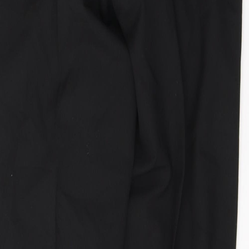 REMUS Mens Black  Polyester Trousers  Size 32 in L34 in Regular Button