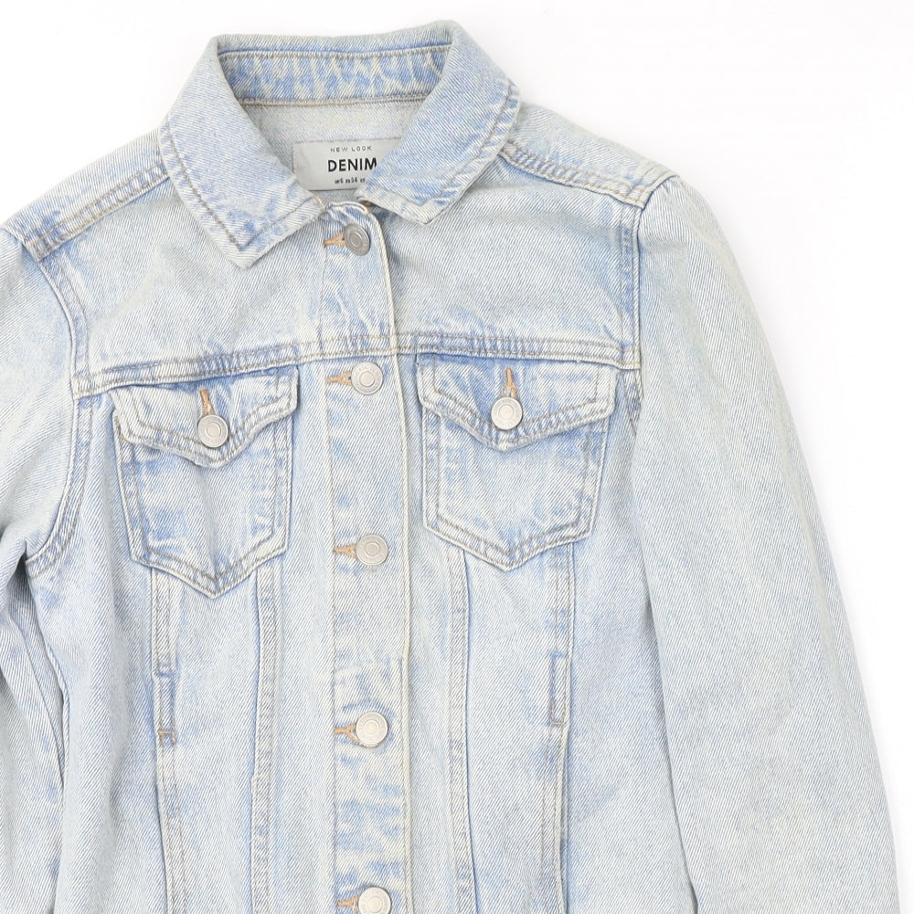 New Look Womens Blue   Jacket  Size 8  Button