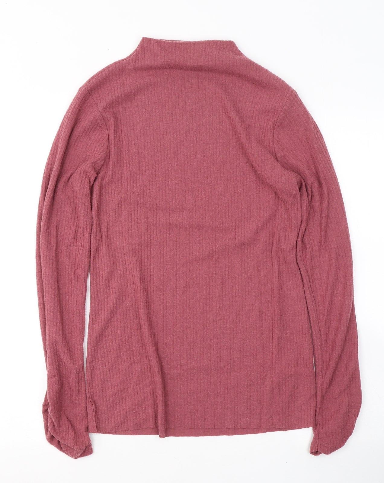 River Island Womens Pink Round Neck  Polyester Pullover Jumper Size 10