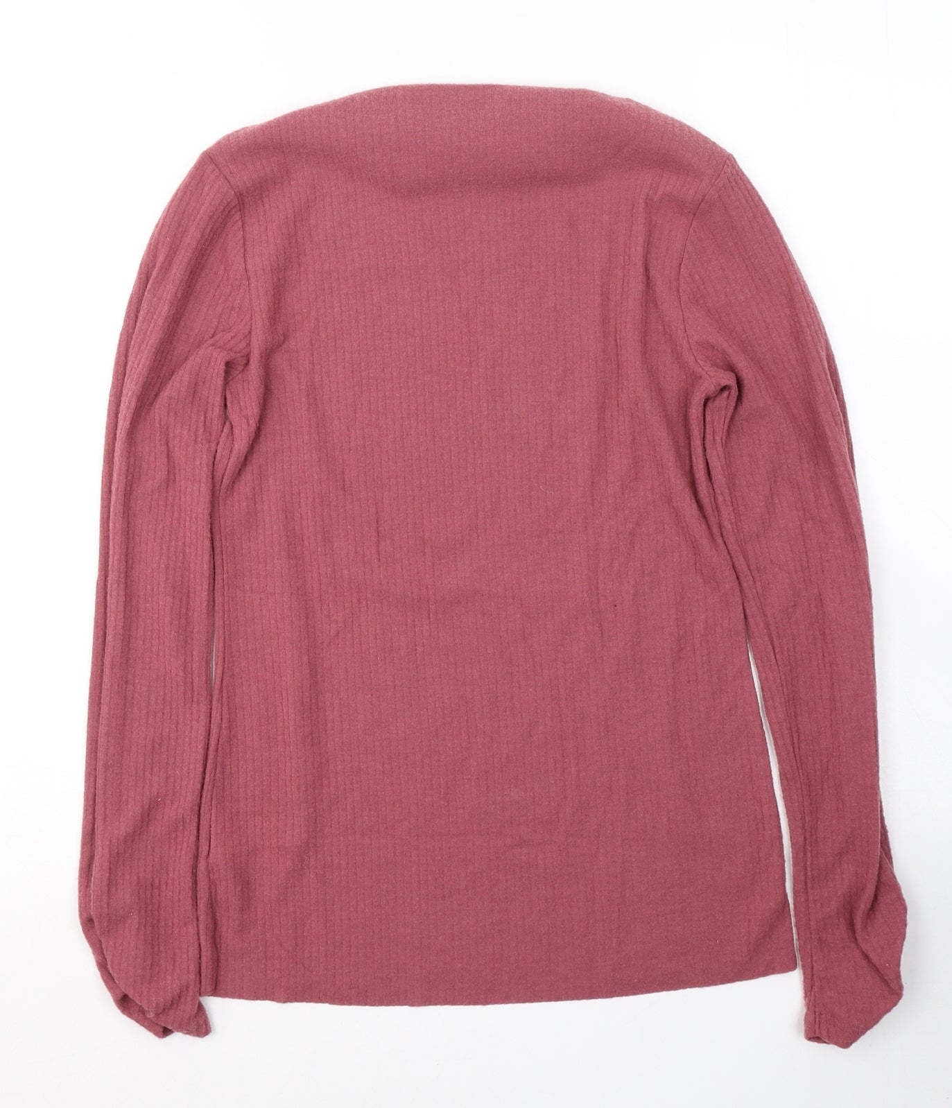 River Island Womens Pink Round Neck  Polyester Pullover Jumper Size 10