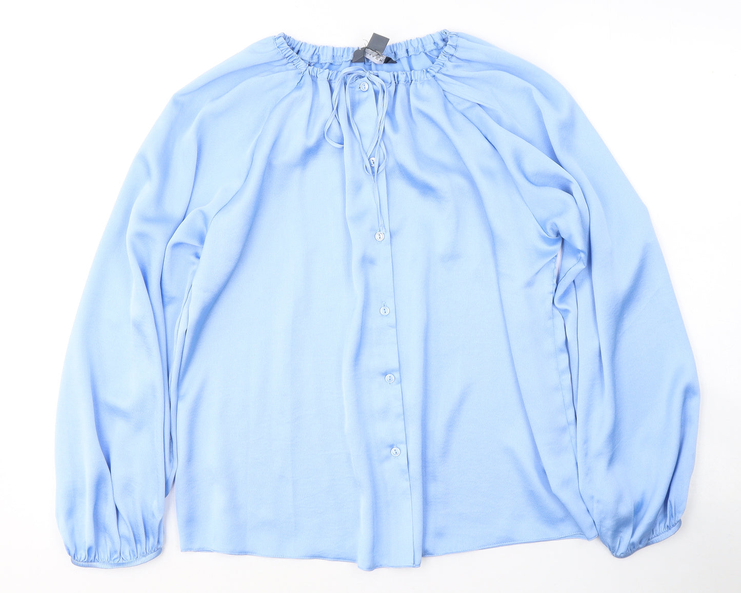 Primark Womens Blue  Polyester Basic Blouse Size 6 Round Neck