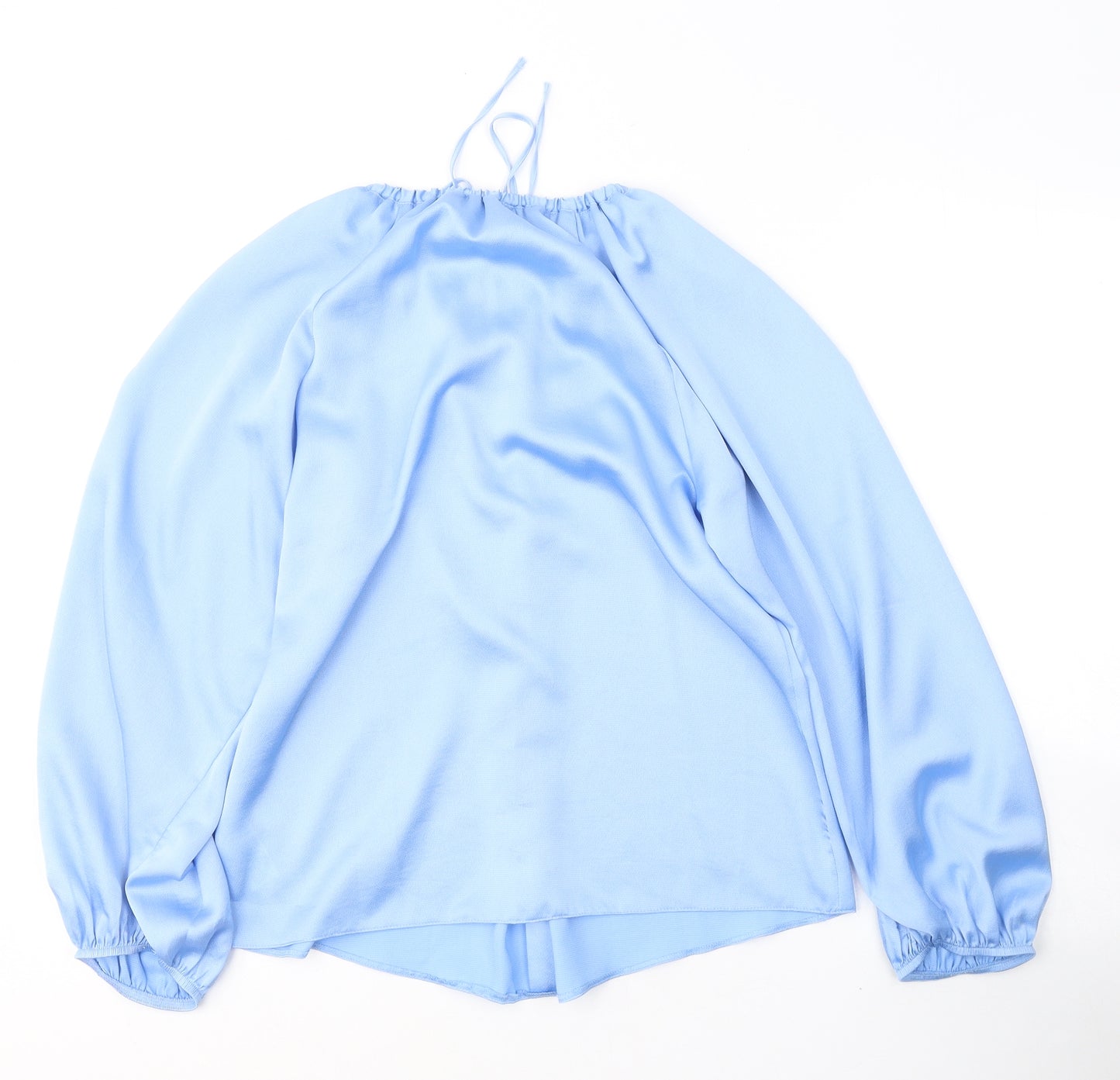 Primark Womens Blue  Polyester Basic Blouse Size 6 Round Neck