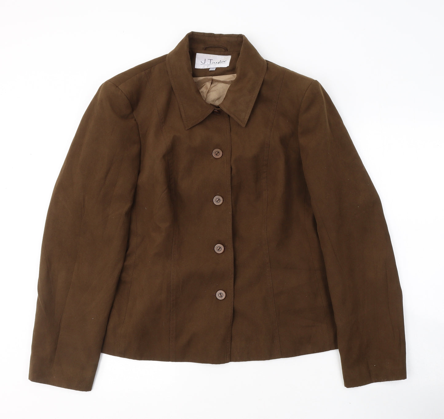 J.Taylor Womens Brown   Jacket Coat Size 18  Button