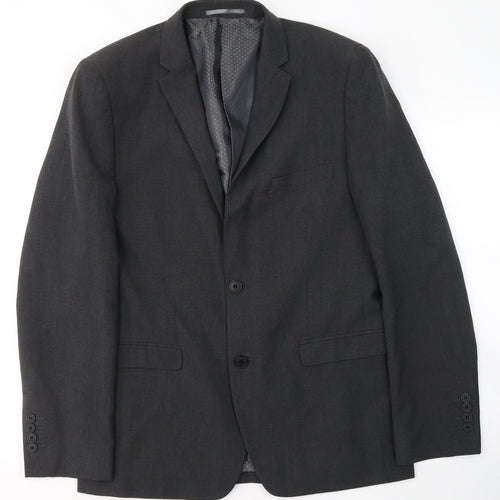 George Mens Grey  Polyester Jacket Suit Jacket Size 40
