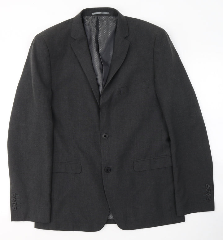 George Mens Grey  Polyester Jacket Suit Jacket Size 40