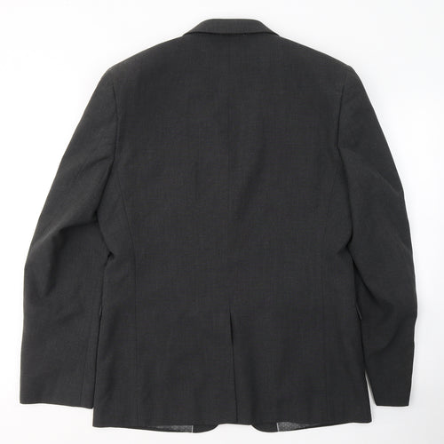 George Mens Grey  Polyester Jacket Suit Jacket Size 40