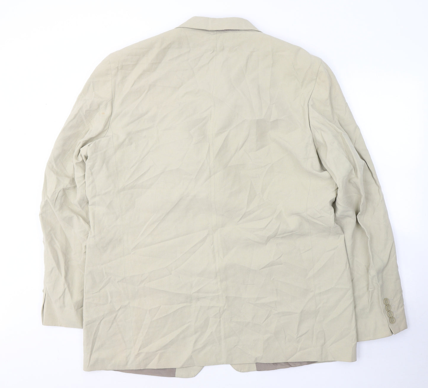 Marks and Spencer Mens Beige  Lyocell Jacket Suit Jacket Size 46