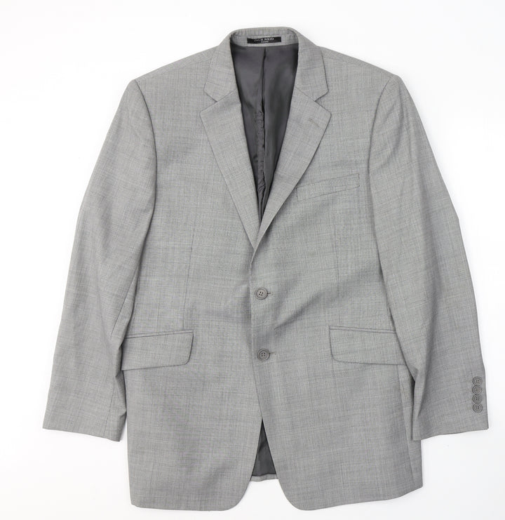 JACK REID Mens Grey  Polyester Jacket Suit Jacket Size 42