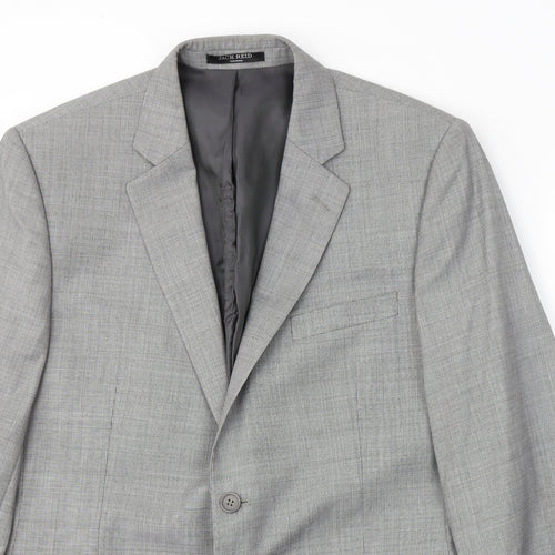 JACK REID Mens Grey  Polyester Jacket Suit Jacket Size 42