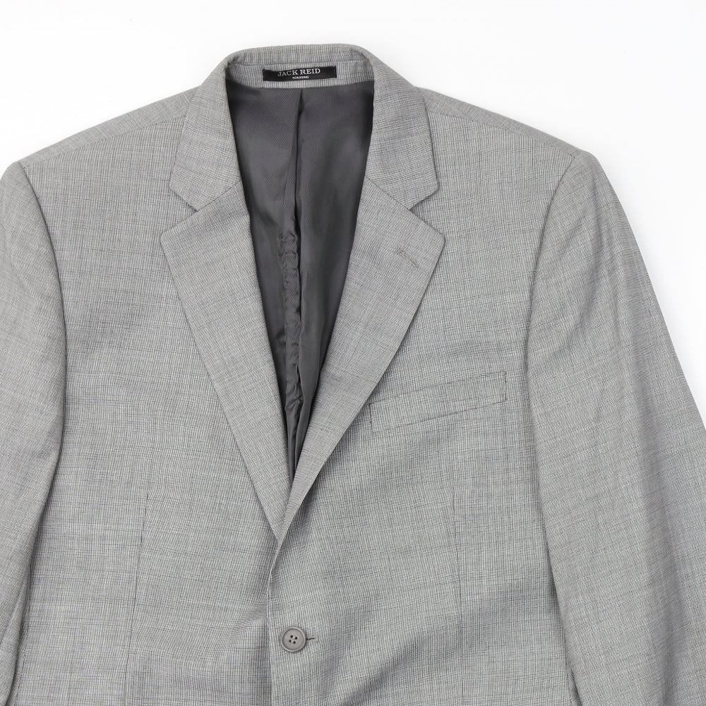 JACK REID Mens Grey  Polyester Jacket Suit Jacket Size 42