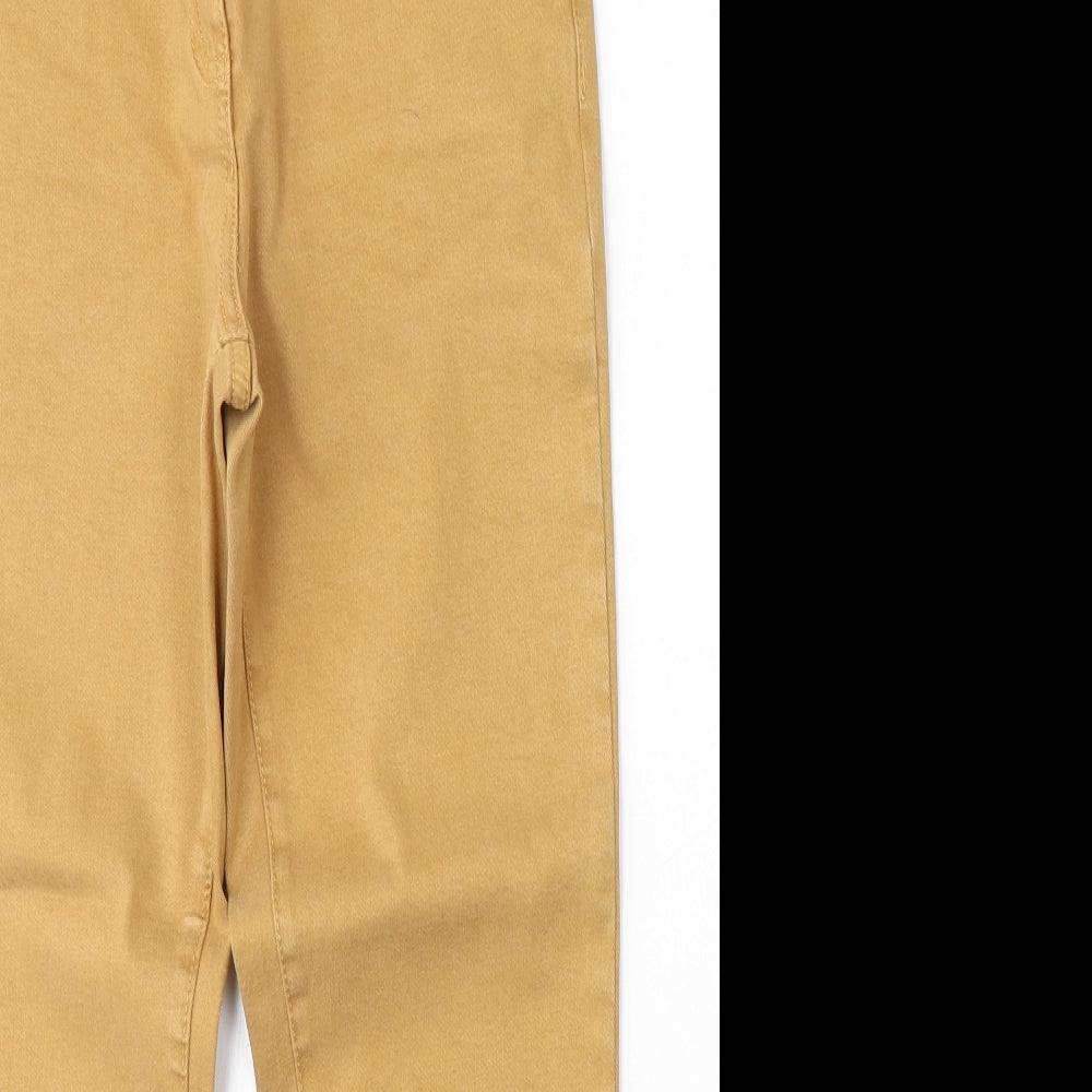 NEXT Womens Brown  Cotton Cropped Jeans Size 10 L23 in Regular Button