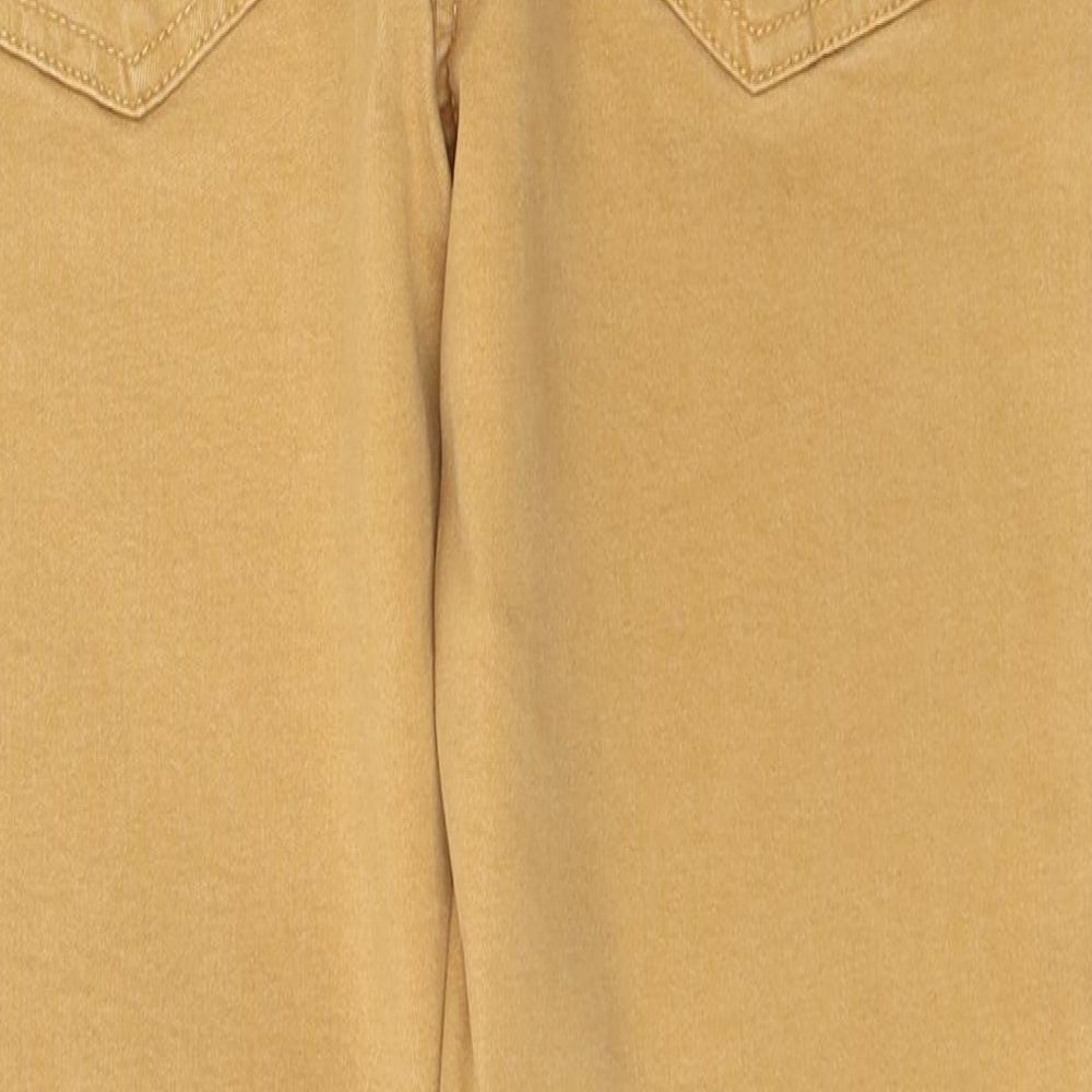 NEXT Womens Brown  Cotton Cropped Jeans Size 10 L23 in Regular Button