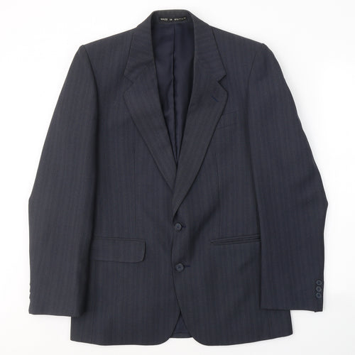 Greenwoods Mens Blue  Polyester Jacket Suit Jacket Size 36