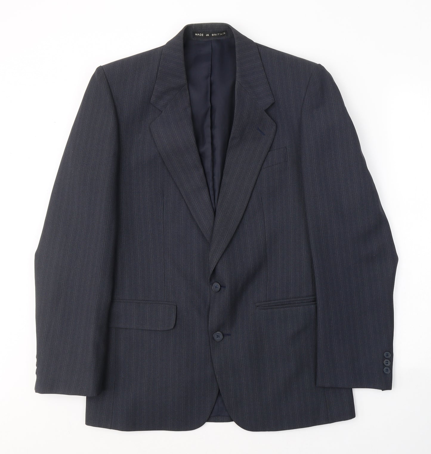 Greenwoods Mens Blue  Polyester Jacket Suit Jacket Size 36