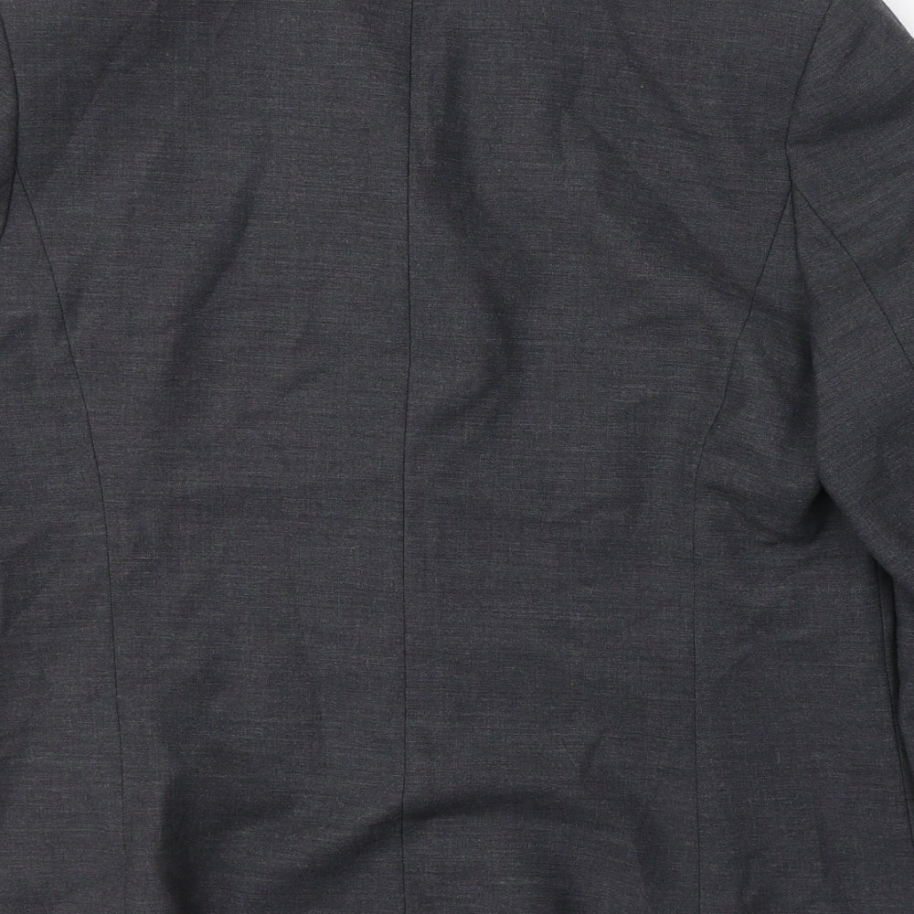Marks and Spencer Womens Grey  Wool Jacket Suit Jacket Size 14