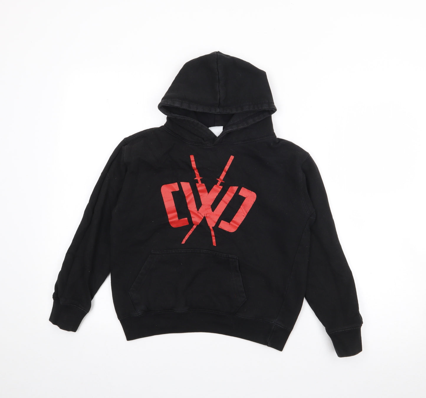 Ramona Boys Black  Cotton Pullover Hoodie Size 7-8 Years   - CWD