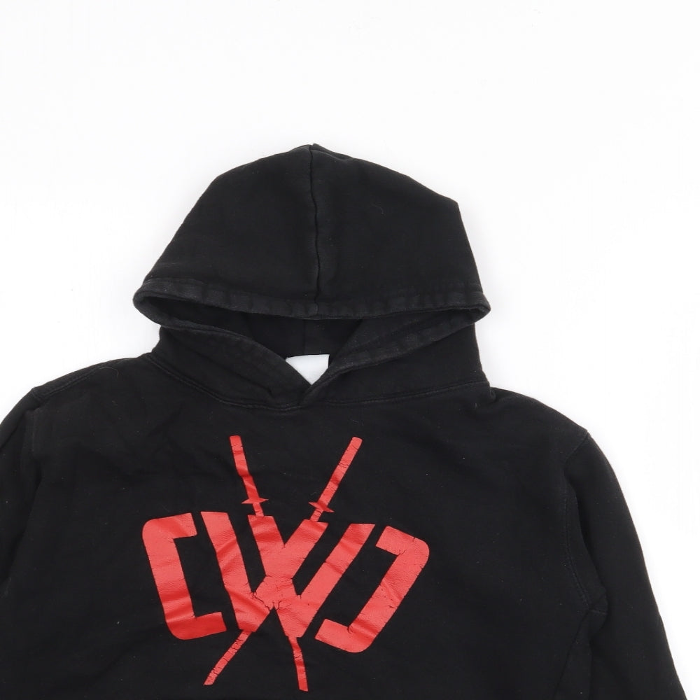 Ramona Boys Black  Cotton Pullover Hoodie Size 7-8 Years   - CWD