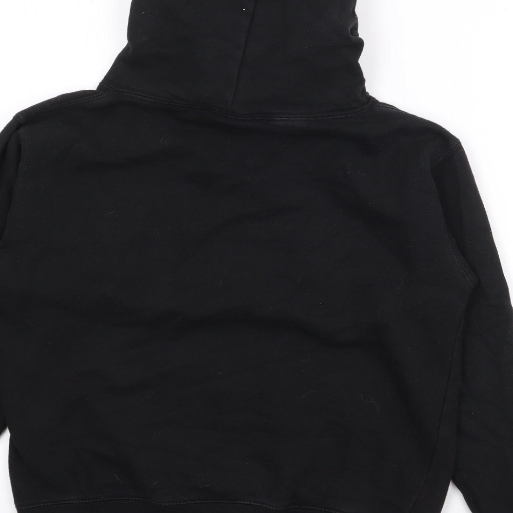 Ramona Boys Black  Cotton Pullover Hoodie Size 7-8 Years   - CWD