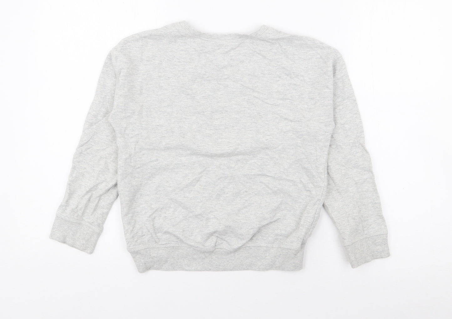 NEXT Girls Grey  Cotton Pullover Sweatshirt Size 8 Years   - Bunny Rabbit