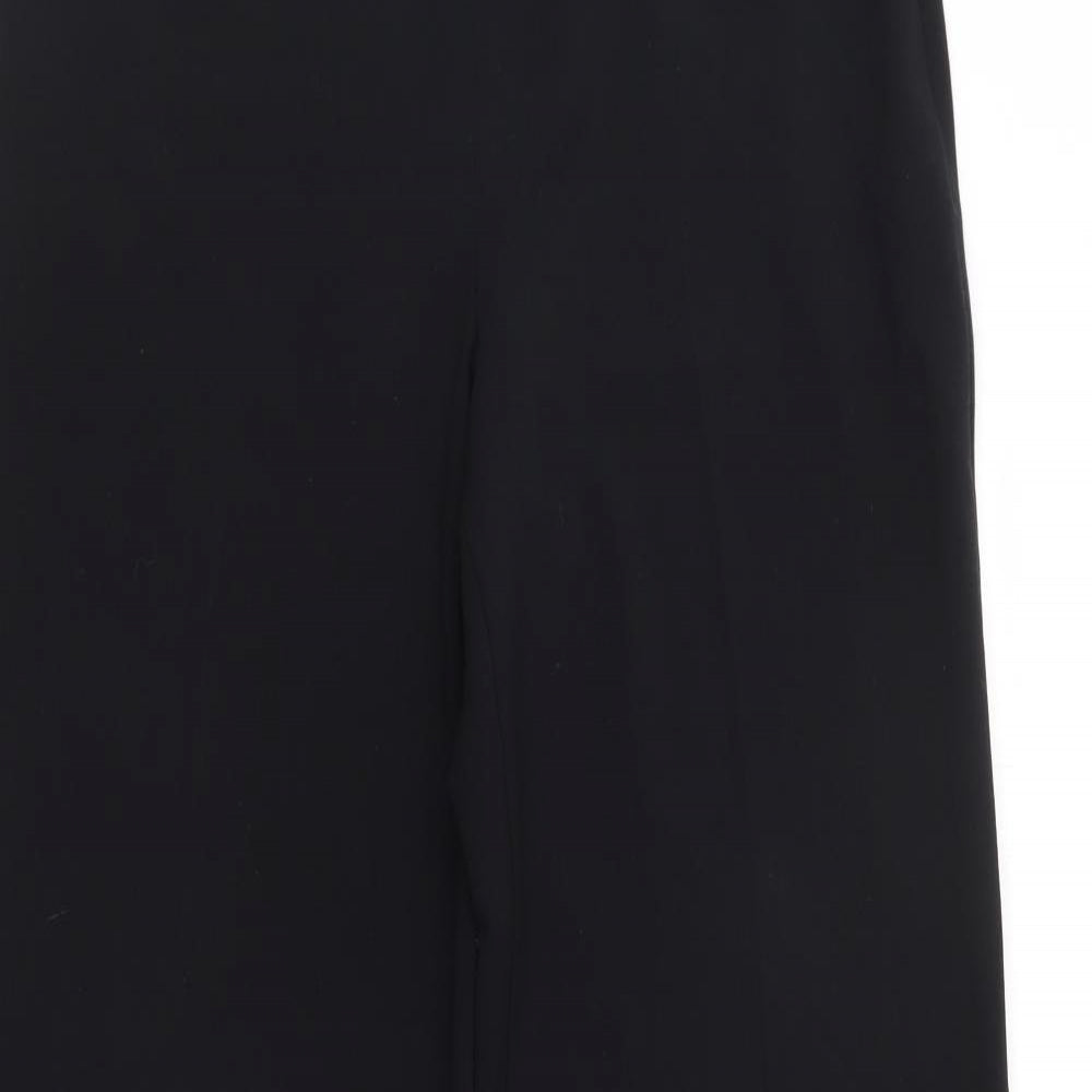 Marks and Spencer Womens Black  Polyester Trousers  Size 12 L31 in Regular
