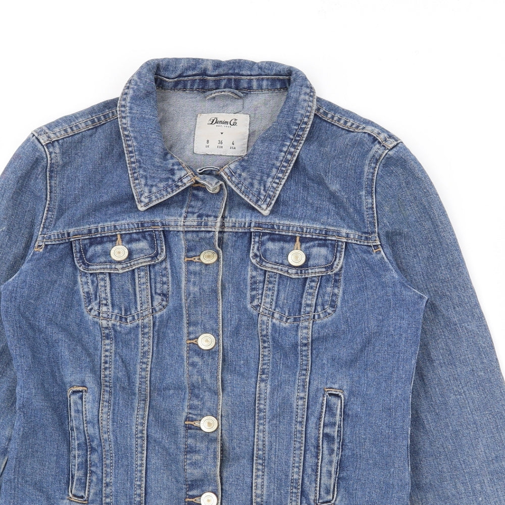 Denim Co Womens Blue   Jacket  Size 8  Button