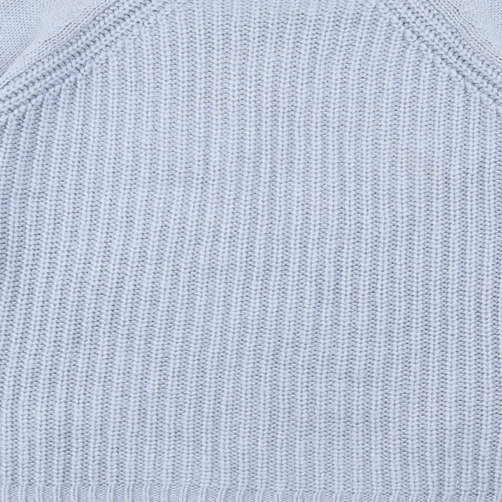 Autograph Womens Blue Round Neck  Acrylic Pullover Jumper Size 18