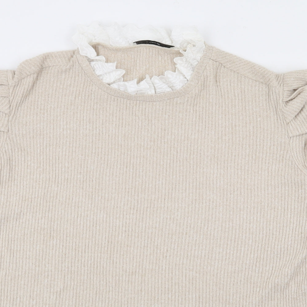 George Womens Beige High Neck  Viscose Pullover Jumper Size XL