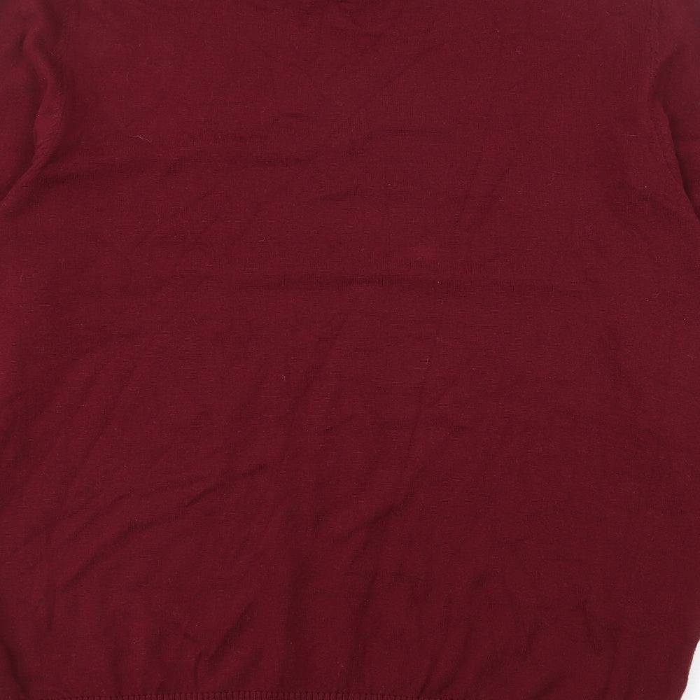Burton Mens Red Crew Neck  Cotton Pullover Jumper Size L
