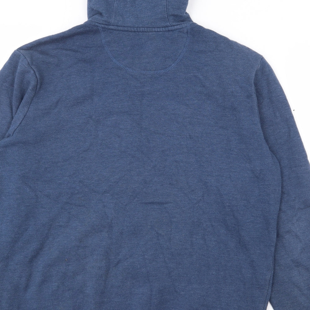 F&F Mens Blue  Cotton Pullover Hoodie Size M