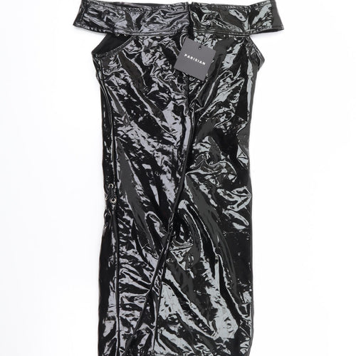 Parision Womens Black  Polyester Bodycon  Size 8  Off the Shoulder