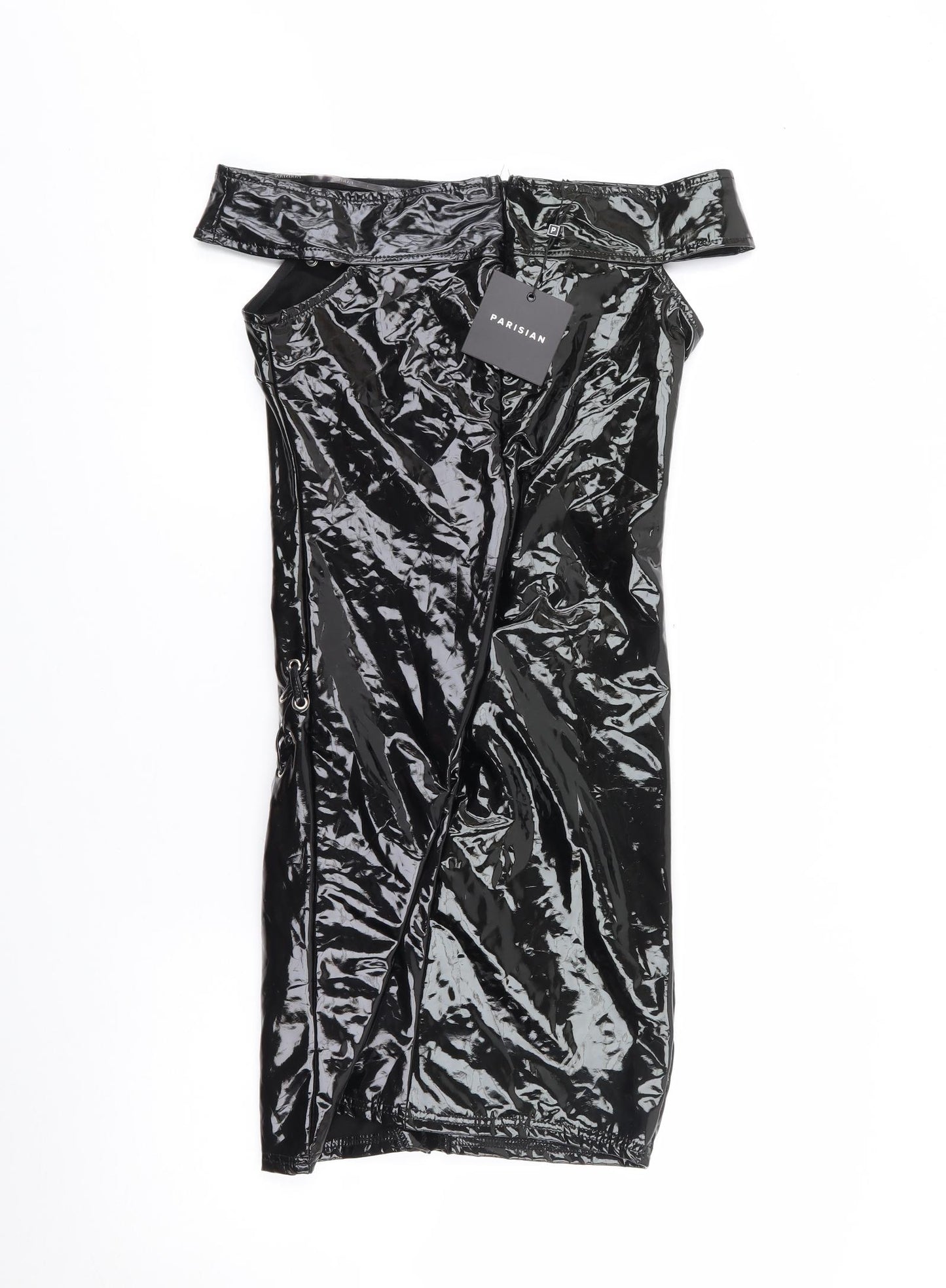 Parision Womens Black  Polyester Bodycon  Size 8  Off the Shoulder