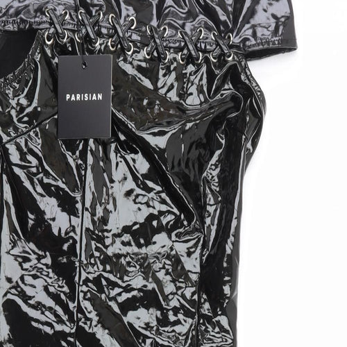 Parision Womens Black  Polyester Bodycon  Size 8  Off the Shoulder