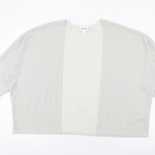 Monki Womens Silver V-Neck  Polyester Cardigan Jumper Size M