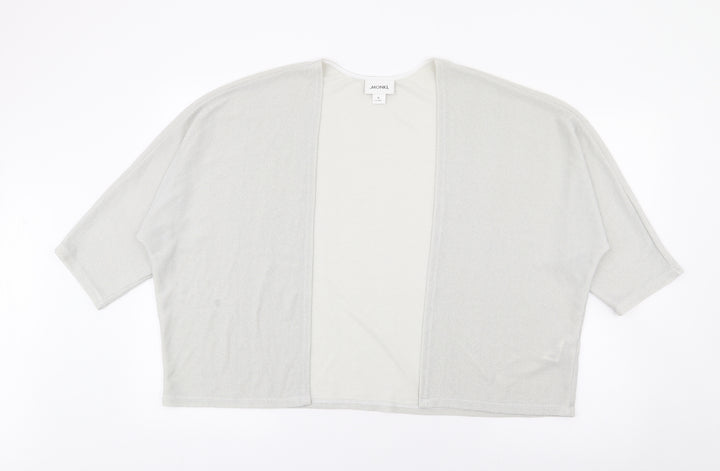 Monki Womens Silver V-Neck  Polyester Cardigan Jumper Size M