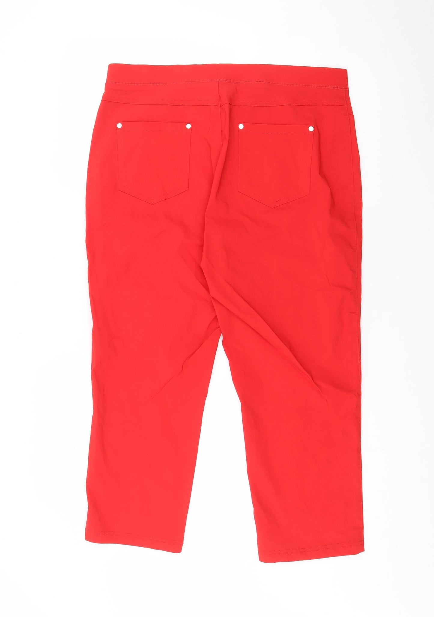 Pebble Bay Womens Red  Viscose Trousers  Size 16 L22 in Regular
