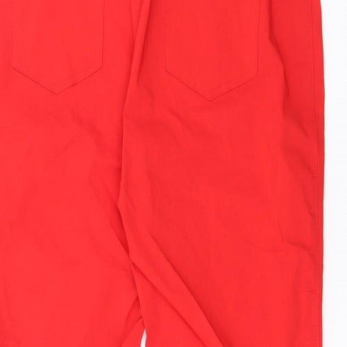 Pebble Bay Womens Red  Viscose Trousers  Size 16 L22 in Regular