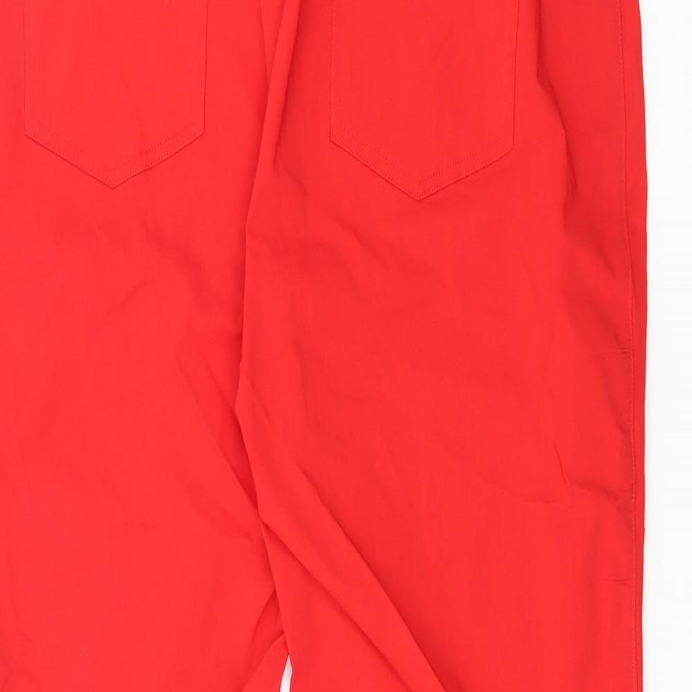 Pebble Bay Womens Red  Viscose Trousers  Size 16 L22 in Regular
