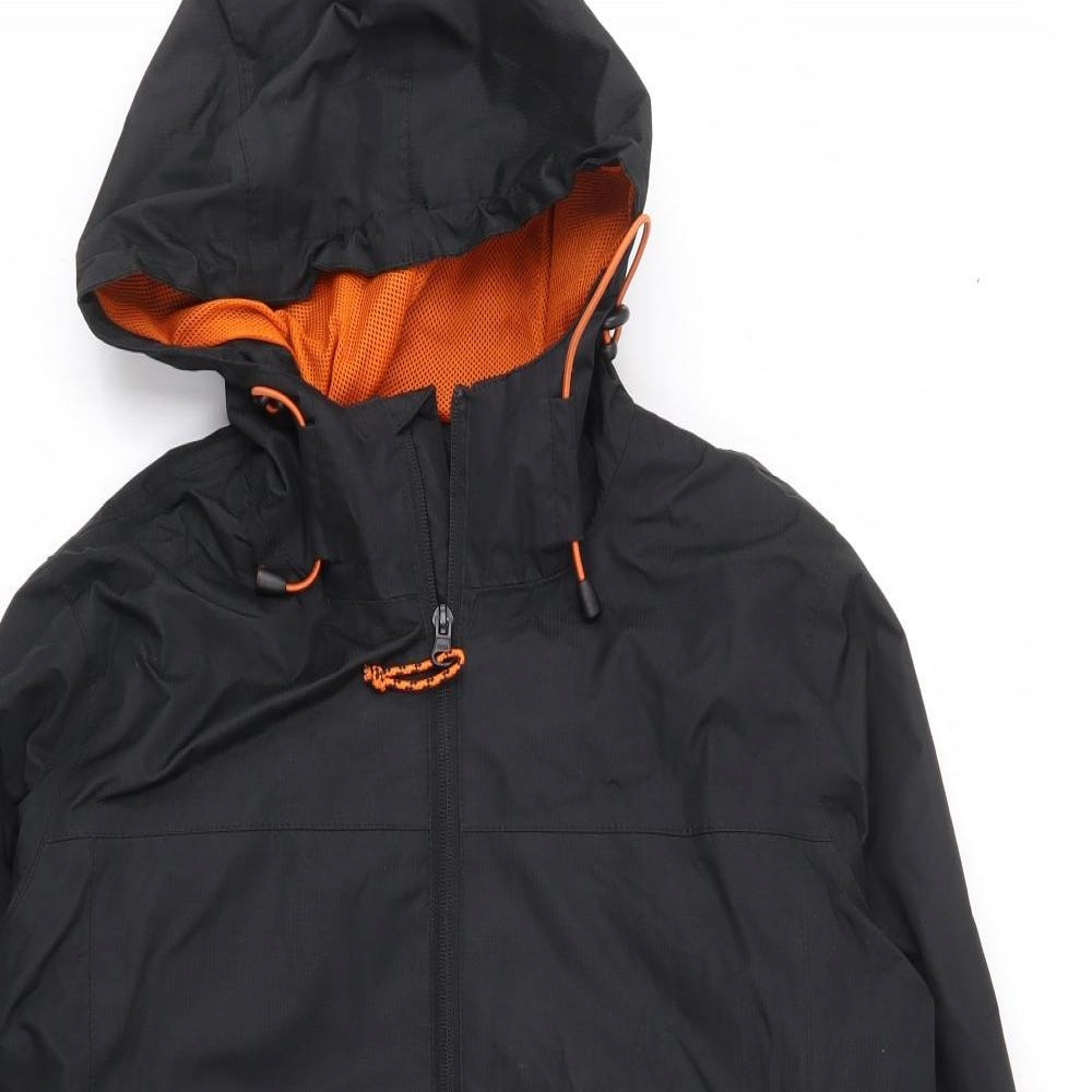 Trespass Mens Black   Rain Coat Coat Size S  Zip