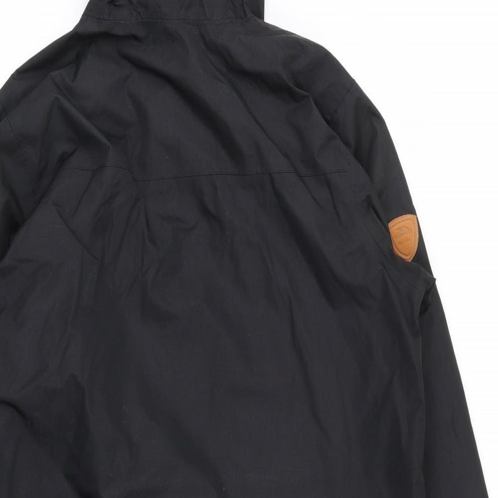 Trespass Mens Black   Rain Coat Coat Size S  Zip