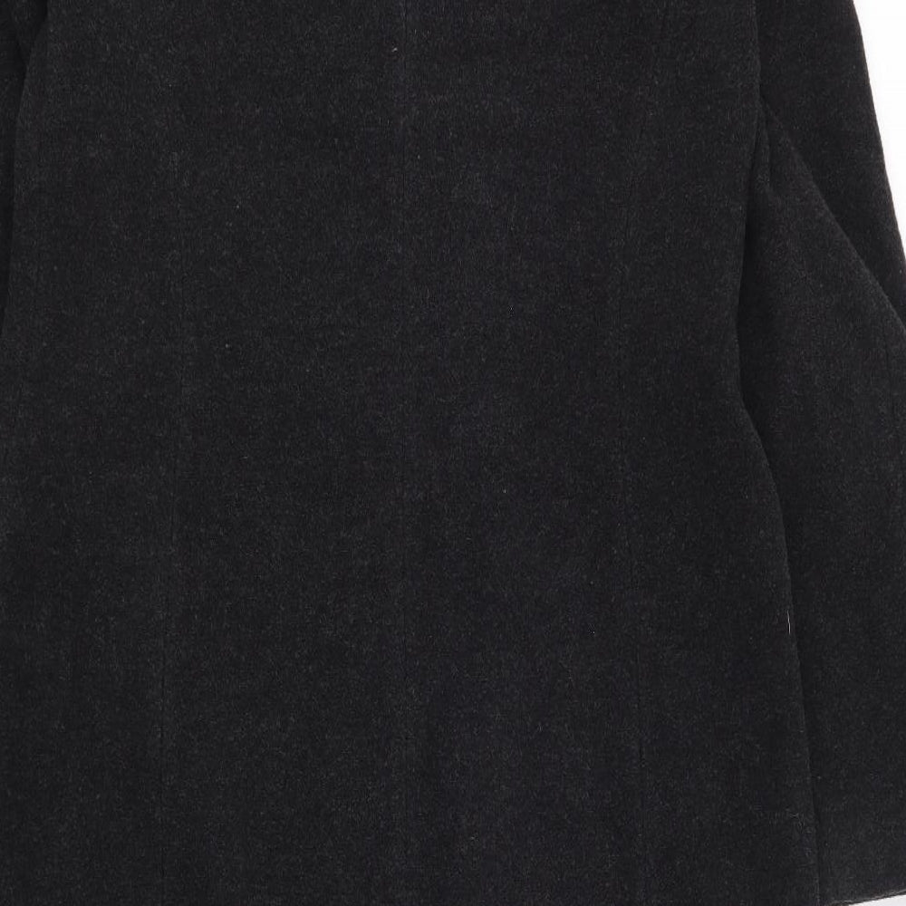Dorothy Perkins Womens Grey   Overcoat Coat Size 14  Button